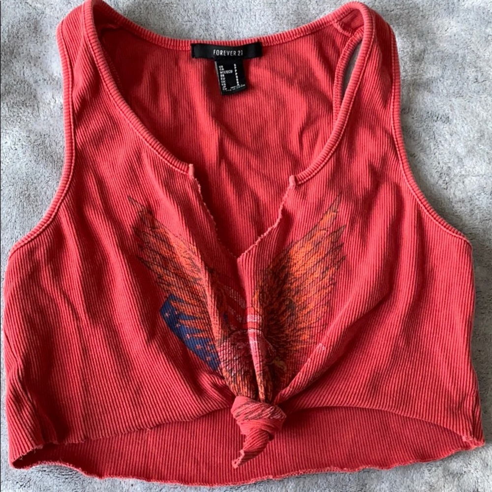 Red Crop top